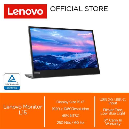 [EZO.2000300] Lenovo Monitor L15 15.6" IPS 60 Hz