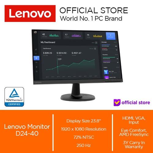[EZO.2000302] Lenovo Monitor D24-40 75Hz 23.8" VA