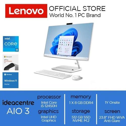 [EZO.2000304] Lenovo IdeaCentre AIO 3 24IAP7 Core i5-12450H 8GB 512GB SSD W11+OHS