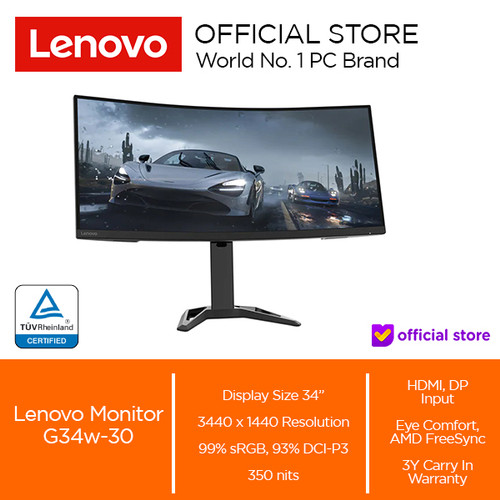 [EZO.2000521] Lenovo Monitor G34w-30 VA 34"