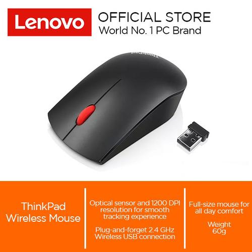 [EZO.2000311] Lenovo Wireless Mouse ThinkPad Essential 1200dpi Optical Black