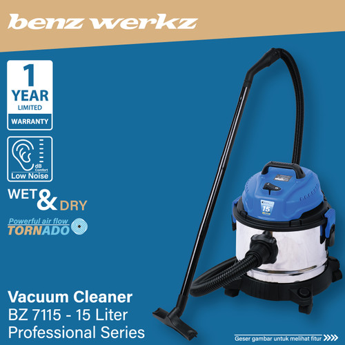 [EZM.5300037] Vacuum Cleaner 15L Mesin Vakum Sedot Debu Wet & Dry BZ 7115 Benz Werkz