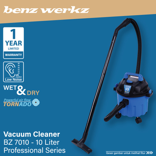 [EZM.5300039] Vacuum Cleaner 10L Mesin Vakum Sedot Debu Wet & Dry BZ 7010 Benz Werkz