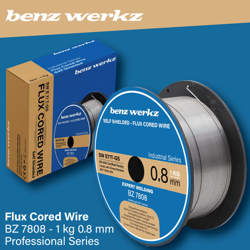 [EZM.5300073] Kawat Las MIG / Flux Cored Wire 0,8 mm 1 Kg Benz Werkz / SW E71T-GS