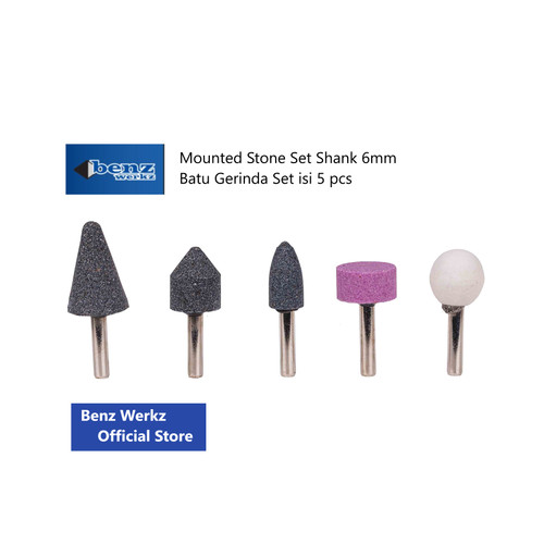 [EZM.5300076] Batu Gerinda Set 6mm / Mounted Stone Set by Benz Werkz
