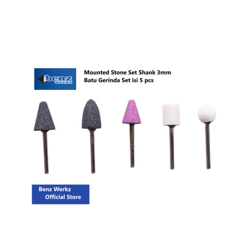 [EZM.5300077] Batu Gerinda Set 3mm / Mounted Stone Set by Benz Werkz