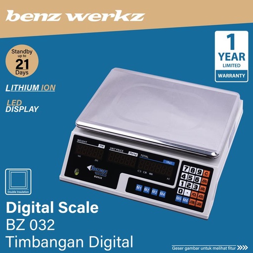 Timbangan Digital 30 Kg BZ 032 / Digital Scale Benz Werkz