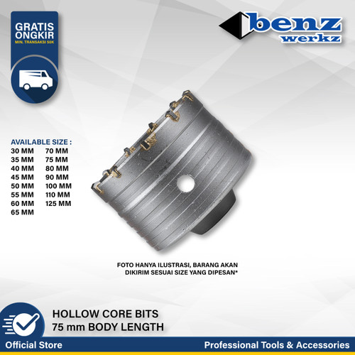 [EZM.5300081] Hole Saw Beton 80mm / Hollow Core Drill Bit/ Mata Bor Beton 80mm