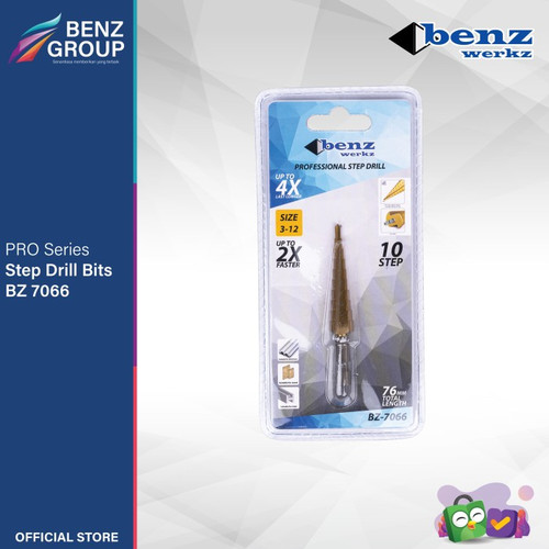 [EZM.5300127] Mata Bor Pagoda Besi Kayu 10 Step 4 - 20 mm / Step Drill Benz Werkz