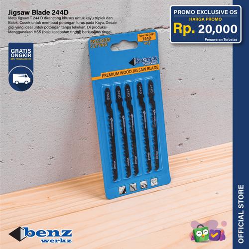 [EZM.5300134] 5 Pcs Mata Gergaji Kayu Jigsaw Blade 244D HCS Wood Benz Werkz