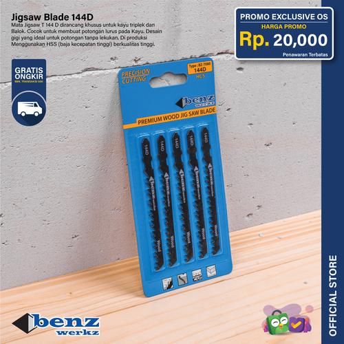 [EZM.5300132] 5 Pcs Mata Gergaji Kayu Jigsaw Blade 144D HCS Wood Benz Werkz