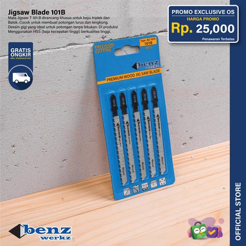 [EZM.5300136] 5 Pcs Mata Gergaji Kayu Jigsaw Blade 101B HCS Wood Benz Werkz