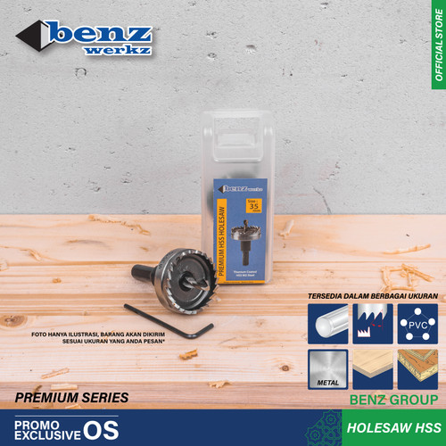 [EZM.5300163] Mata Bor Holesaw HSS 70mm / Mata Bor Plong Kayu, Besi by Benz Werkz