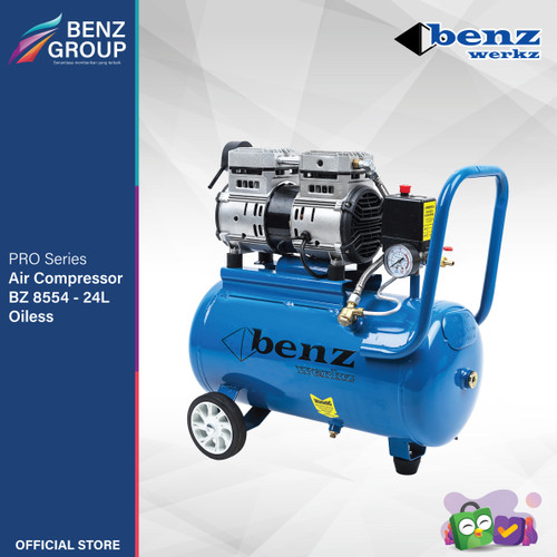 [EZM.5300264] Mesin Kompresor Oiless 24L 3/4 HP / Oiless Air Compressor Benz Werkz
