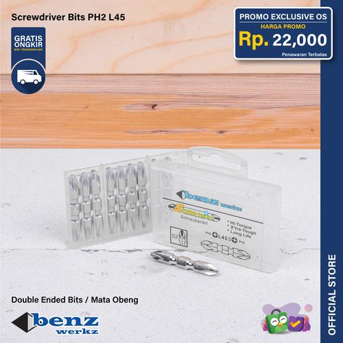 [EZM.5300275] Mata Obeng Angin Magnet Plus PH2 45 mm / Screwdriver Bits Benz Werkz