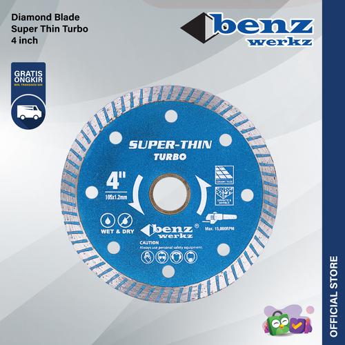 [EZM.5300279] Mata Potong Keramik 1.2 mm 4 inch Super Thin Turbo Cut Benz Werkz