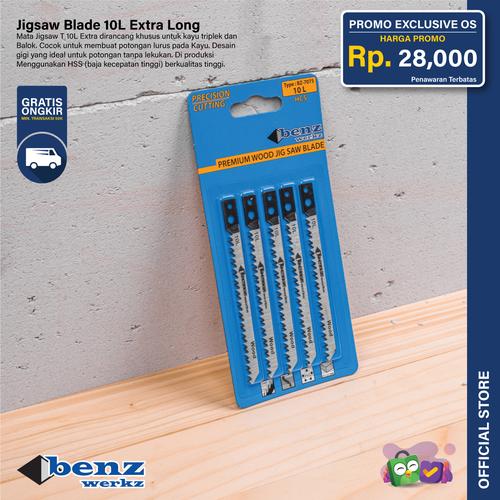 [EZM.5300282] 5 Pcs Mata Gergaji Kayu Jigsaw Blade No. 10L HCS Wood Benz Werkz