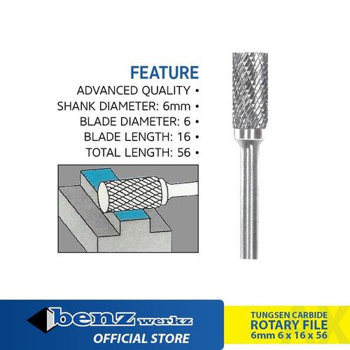 [EZM.5300376] AX0616 Mata Tuner 6 mm / Tungsten Rotary Files Burr Benz Werkz