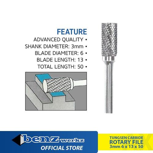 [EZM.5300377] AX0613 Mata Tuner 6 mm / Tungsten Rotary Files Burr Benz Werkz
