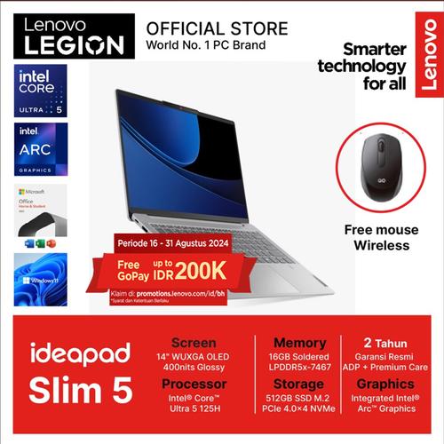 [EZO.2400193] LENOVO IDEAPAD SLIM 5 14IMH9 ULTRA 5 125H 16GB 512GB W11+OHS