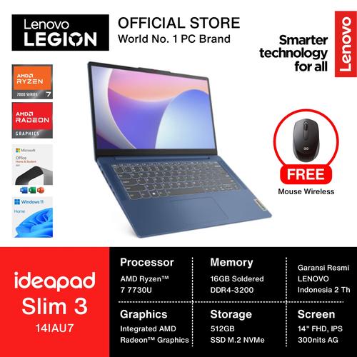 [EZO.2400194] Lenovo IdeaPad SLIM 3 14ABR8 RYZEN 7 7730 16GB 512GB W11+OHS