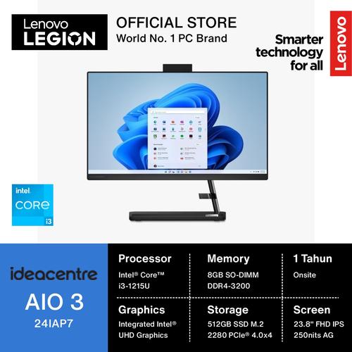 [EZO.2400195] Lenovo IdeaCentre AIO 3 24IAP7 Core i3-1215U 8GB 512SSD WIN 11 OHS