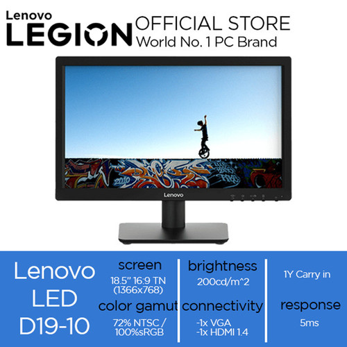 [EZO.2400208] Lenovo LED Monitor D19-10 18.5 Inch