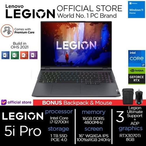 [EZO.2400263] Lenovo Legion 5i Pro i7 12700H 16GB 1TBSSD RTX3070TI 8GB 240Hz 16"QHD