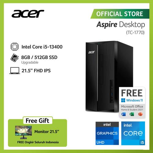 [EZO.2100110] Acer Aspire Desktop PC TC-1770 Intel Core I5-13400 Intel UHD Graphics 8GB RAM 512GB SSD W11
