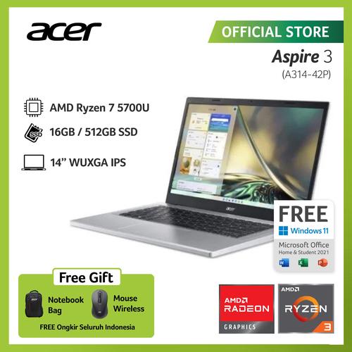 [EZO.2100136] ACER ASPIRE 3 A314-42P-R7E5 14" WUXGA R7-5700U 16G 512G SSD SLV WIN 11
