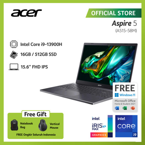 [EZO.2100149] ACER LAPTOP ASPIRE 5 A515-58M-91Y5 15.6 INTEL i9-13900H 16GB 512GB W11
