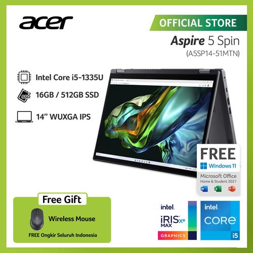 [EZO.2100180] ACER ASPIRE 5 SPIN 14 A5SP14-51MTN-58F6 14" I5-1335U RAM 16GB 512G