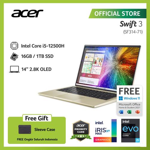 [EZO.2100249] ACER SWIFT 3 OLED SF314-71-58U2 [14/i5-12500H/16G/512G/W11] NXKAWSN003