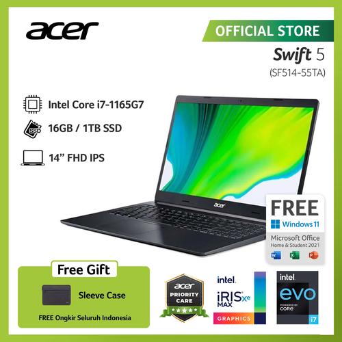 [EZO.2100290] ACER SF514-55TA-75FG [14"FHD/i7-1165G7/16GB/1TB/EVO/Win11]NX.A6SSN.009