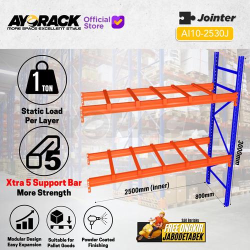 [EZO.8800081] AYORACK AI10-2530J PALET RACKING - RAK PALET JOINTER 3 METER 1 TON - W8