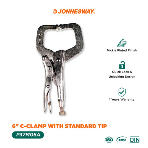 [P37M06A] 6" C-CLAMP DENGAN TIP STANDAR (P37M06A)
