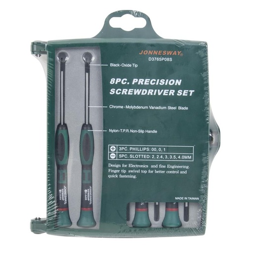 [D3765P08S] 8 PCS PRECISION SCREWDRIVER SET (L : 65MM) (D3765P08S)