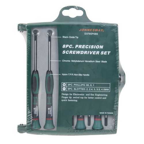 [D3765P08S] 8 PCS PRECISION SCREWDRIVER SET (L : 65MM) (D3765P08S)