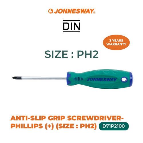 [D71P2100] ANTI - SLIP GRIP SCREWDRIVER - PHILLIPS ( + ) ( D71P2100 )