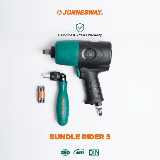 Bundle Rider 5 - 1/2" DR. Composite Impact Wrench - JAI-0924
