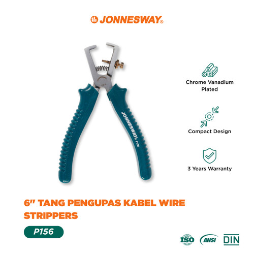 [P156] Jonnesway Tang Pengupas Kabel Wire Strippers 6" - P156