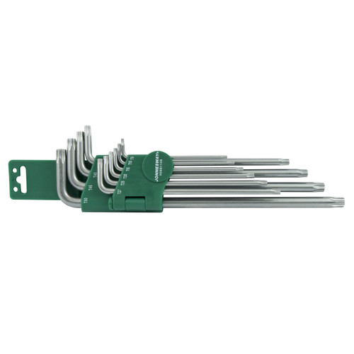 [H08S110S] Jonnesway 10 Pcs Kunci L Bintang Set Extra Long Arm Star Key-H08S110S
