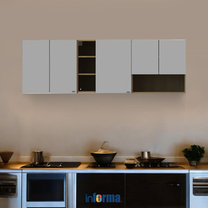 [EZO.0601701] Informa 180 cm Ivy Ii Kabinet Dinding Dapur - Putih / Cokelat Oak