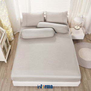 [EZO.0602453] Informa 120X200 cm Set 3 Pcs Seprai Double Microfiber Yoda - Cokelat Sprei Motif Seprai Aesthetic Seprei Sheet Set Bed Sheet Aksesoris Tempat Tidur Set Sarung Bantal Sarung Guling