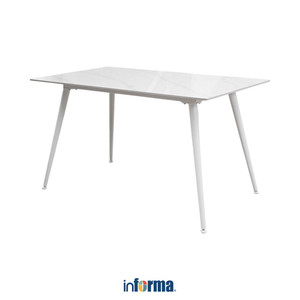[EZO.0602424] Informa Emory Meja Makan - Putih Dining Table Dinner Table Meja Kursi Ruang Makan Aesthetic Furniture Dining Room