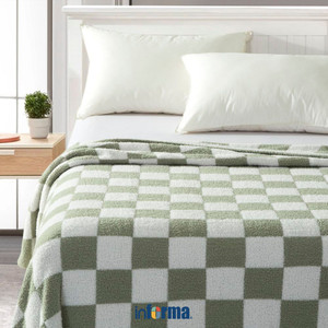 [EZO.0601413] Informa 140X220 cm Taplak Meja Linen Border - Hijau Sage