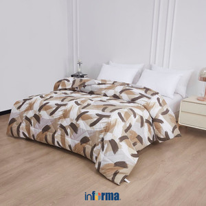 [EZO.0602885] Informa 160X200 cm Set 5 Pcs Seprai Queen Bamboo - Abu-Abu Muda