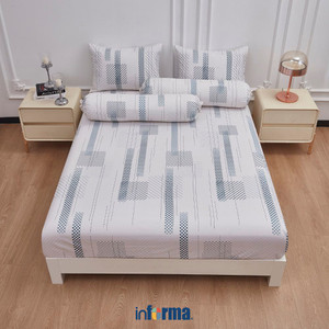 [EZO.0602754] Informa 160X200 cm Set 7 Pcs Seprai Queen Katun Jenna