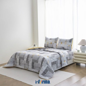 [EZO.0601289] Informa 120X200 cm Set 3 Pcs Seprai Single Microfiber Emboss - Biru