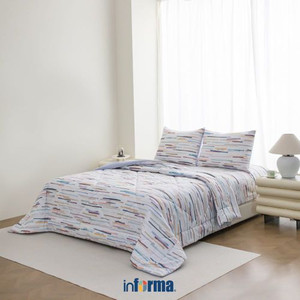 [EZO.0601270] Informa 120X200 cm Set 3 Pcs Seprai Single Microfiber Emboss - Cokelat